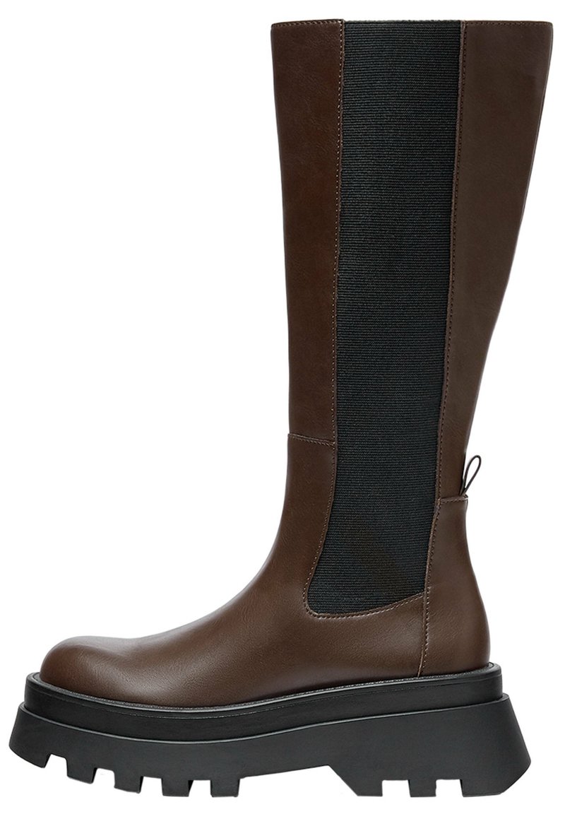 Damen Klassische Stiefel | PULL&BEAR Plateaustiefel brown/braun - PD30801 Damen Klassische Stiefel | PULL&BEAR Plateaustiefel brown/braun - PD30801