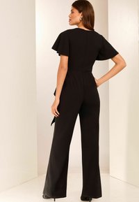 Lipsy FLUTTER SLEEVE TIE SIDE WIDE LEG - REGULAR FIT - Kombinezons - black