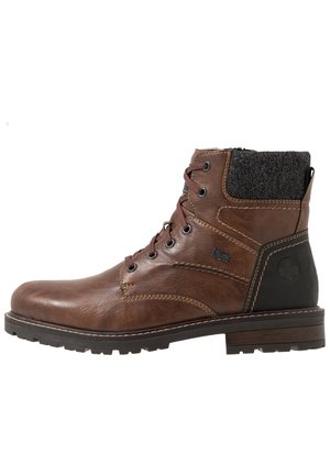 Rieker Schnürstiefelette - toffee/schwarz/granit