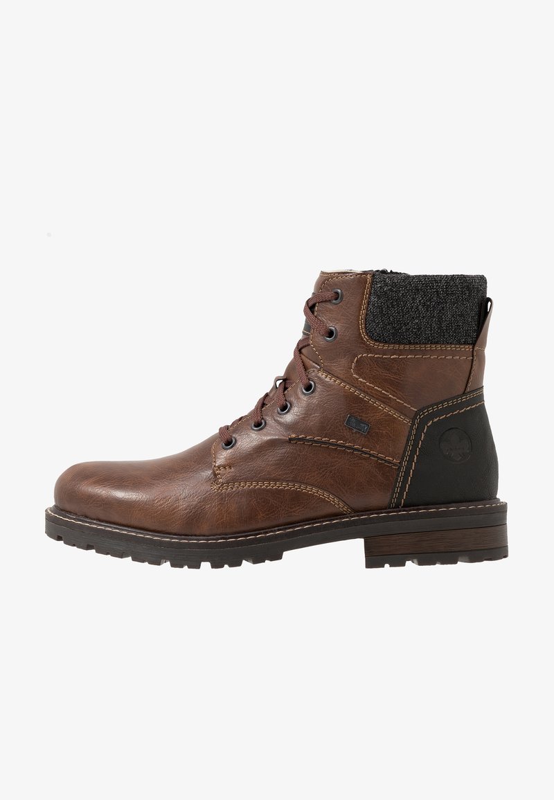 Rieker Schnürstiefelette - toffee/schwarz/granit