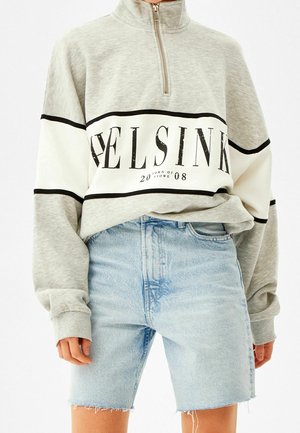 Collegepaita - mottled light grey