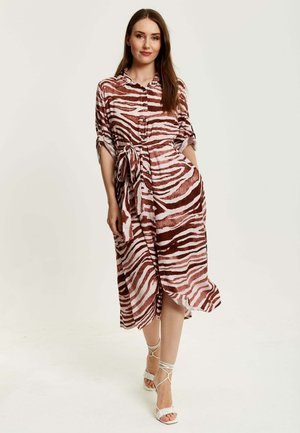 ZEBRA PRINT MIDI  - Shirt dress - brown