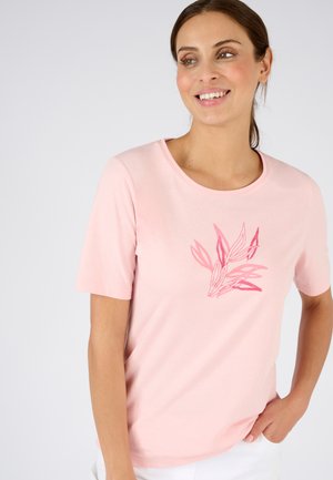 Damart MOTIF TON SUR TON PAILLETÉ - Camiseta estampada - poudre