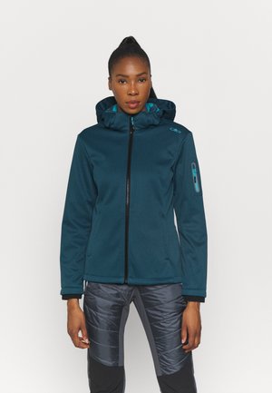WOMAN ZIP HOOD JACKET - Softshellová bunda - azzurro