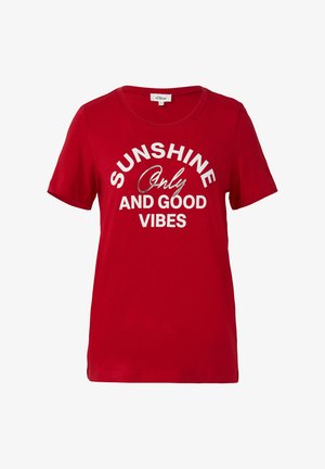 s.Oliver, T-Shirt print - mohnrot