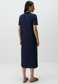 Jimmy Key SHORT SLEEVE BASIC MIDI WITH SLITS - Jerseyjurk - dark blue