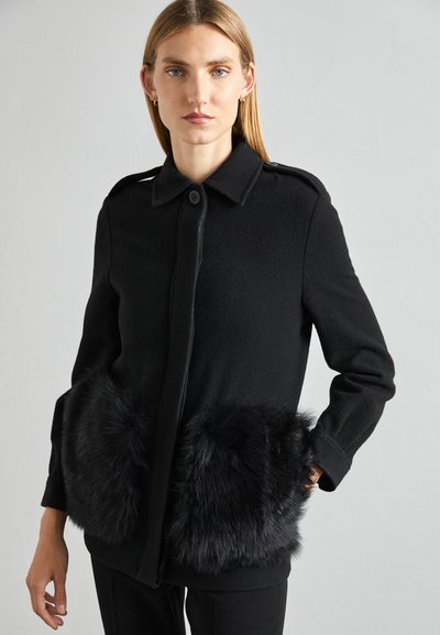 STUDIO ID MACI CAR SHORT WITH POCKETS - Κοντό παλτό - black