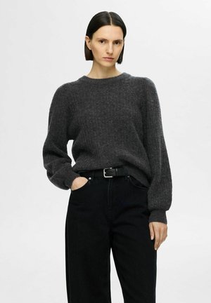 STRUCTURED FIT - Jumper - volcanic ash