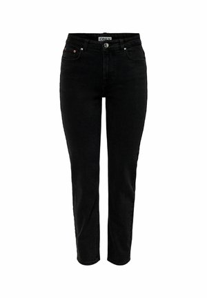 ONLY, STRAIGHT FIT JEANS ONLEMEL HIGH WAIST STRAIGHT FIT ANKLE LENGTH JEANS - Jeans fuselé - black denim