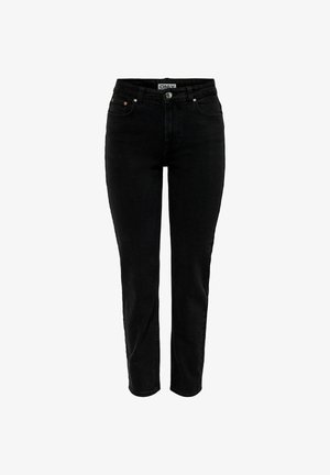 ONLY, STRAIGHT FIT JEANS ONLEMEL HIGH WAIST STRAIGHT FIT ANKLE LENGTH JEANS - Jeans fuselé - black denim