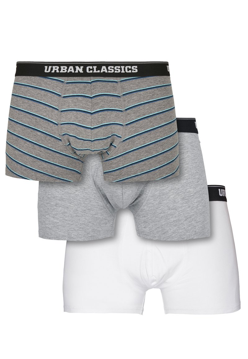 Urban Classics HERREN  3-PACK - Bokserbriefs - wide stripe aop /grey/white