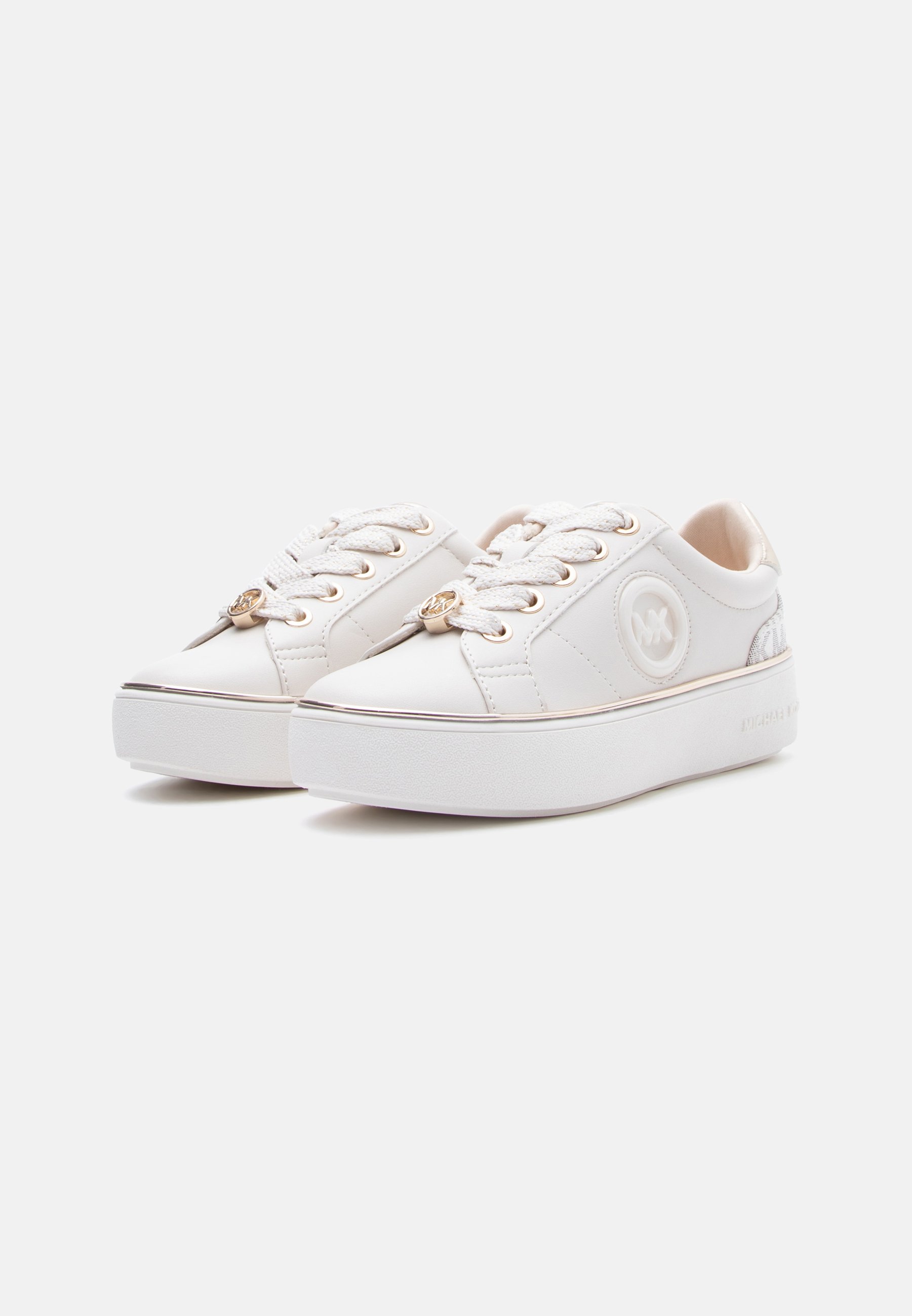 Michael Kors Kids JEM MAXINE - Trainers - white/pale gold/white