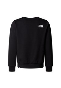 Mustast puuvillasest segust dressipluus, ümara lõike ja soonikkoes varrukapaarte ning ääreosa. Peal valge logo ülalt seljal.