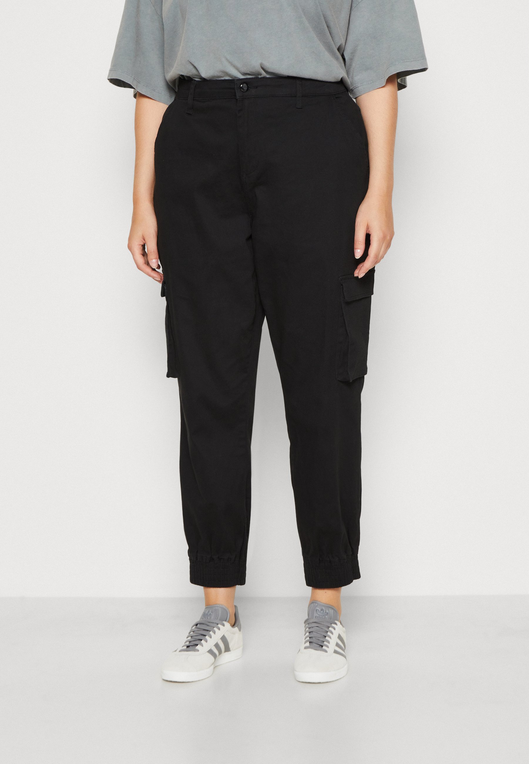 KIDS ONLY GIRL wide leg broek KOGYARROW-VOX STR CARGO PANT CS PNT zwart