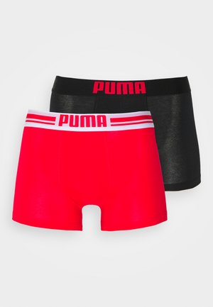 Puma PLACED LOGO 2 PACK - Pants - red/black