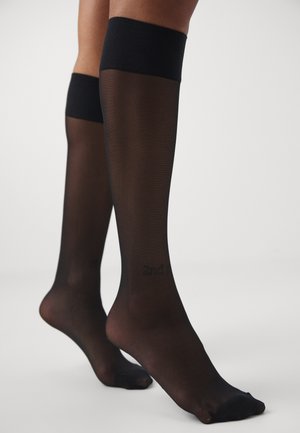 Swedish Stockings ELIN PREMIUM KNEE HIGHS 2 PACK  - Kojinės iki kelių - black