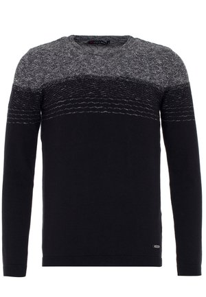 Cipo & Baxx IM KLASSISCHEN SCHNITT - Strickpullover - black-grey