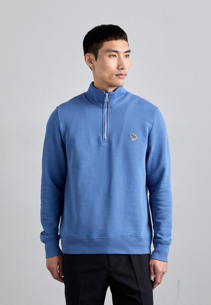 PS Paul Smith MENS REG FIT HALF ZIP ZEBRA - Sportska majica - cobal blue