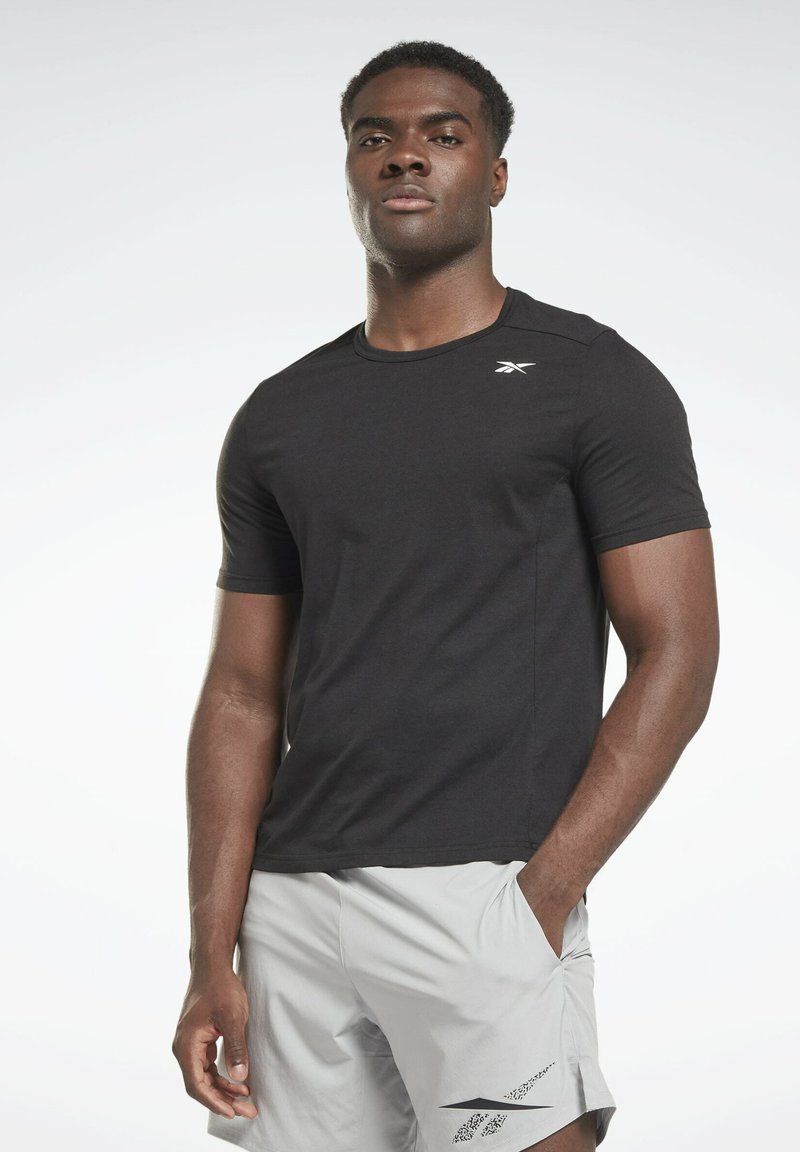 Reebok SPEEDWICK ATHLETE - Sport T-shirt - black/schwarz - Zalando.at