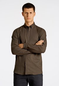 Lindbergh MOULINÉ STRETCH  - Camicia - deep brown