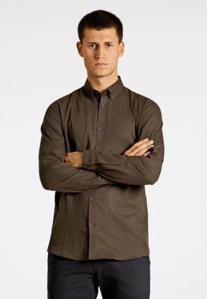 Lindbergh MOULINÉ STRETCH  - Camisa - deep brown