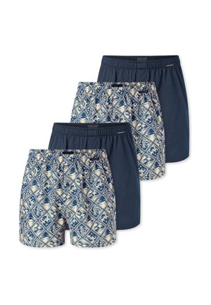 BOXERSHORTS 4-PACK - Boxershorts - dunkelblau hell-gelb