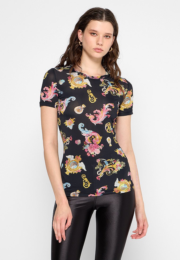 Versace Jeans Couture T-shirt print antraciet gemêleerd