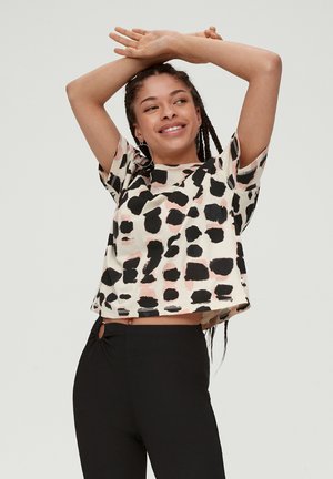 IM BOXY SCHNITT - T-Shirt print - helles sand