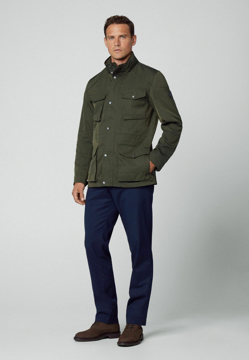 Hackett London Lichte jas kaki