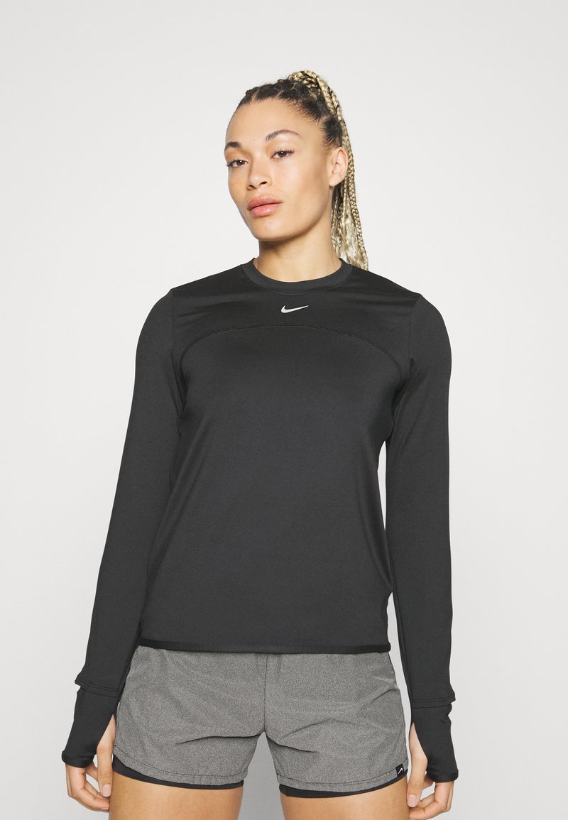 Nike Performance - SWIFT TOP - Longsleeve - black/(reflective silv), Vergroten