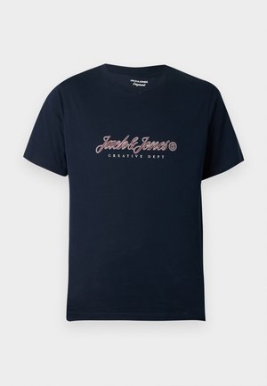 Jack & Jones, JORMONTAUK TYPE FRONT TEE - Nyomott mintás póló - sky captain