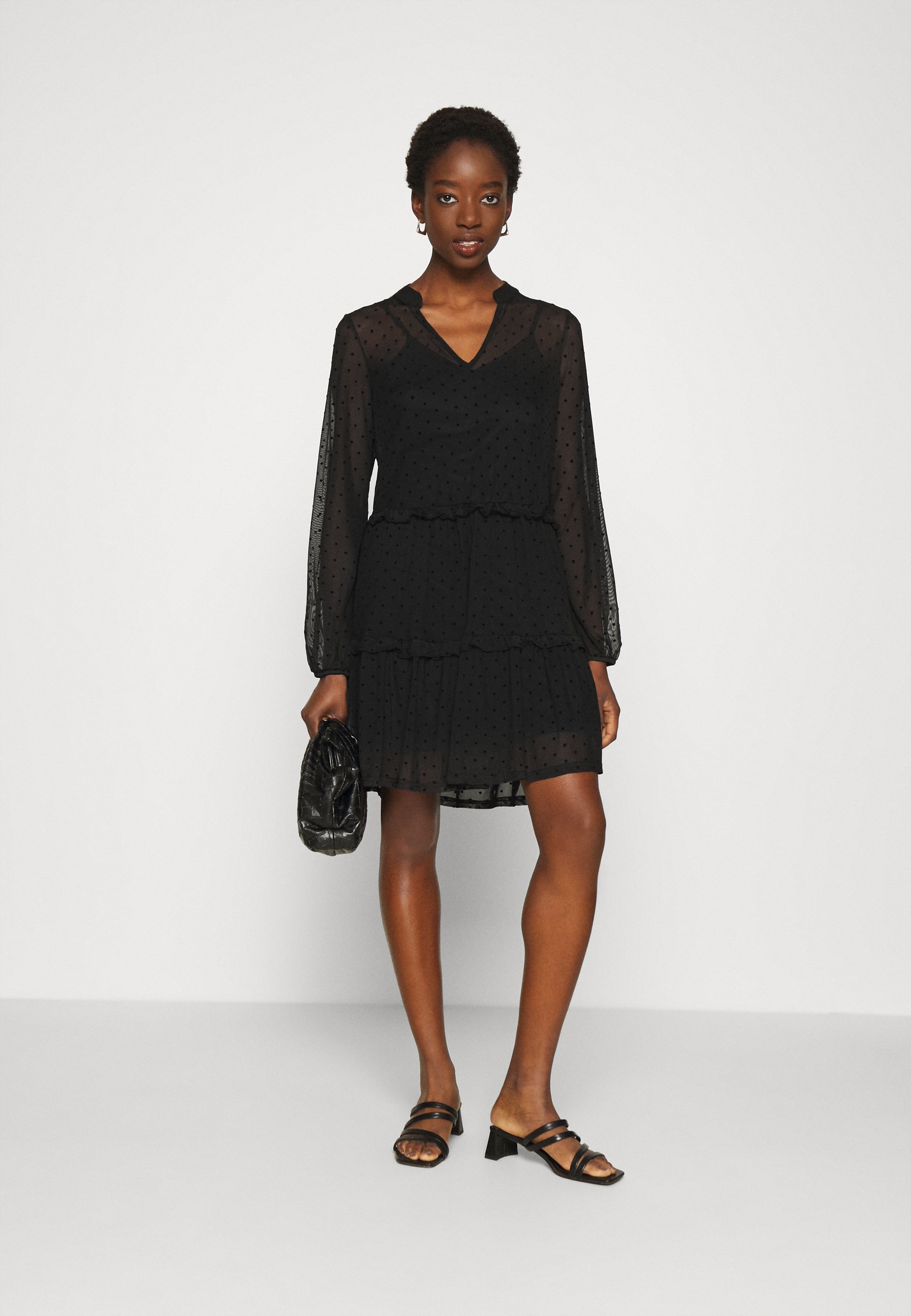 Even\u0026Odd DOBBY MESH LONG SLEEVES LOOSE 