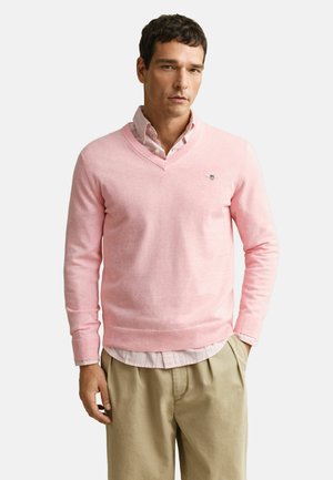 CLASSIC  V-NECK - Pullover - pink blush melange
