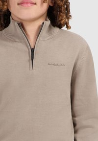 Ballin REGULAR FIT HALF ZIP - Strickpullover - taupe
