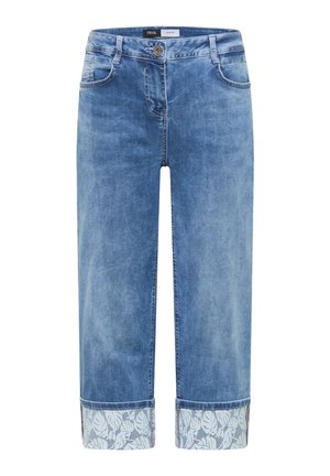 Cecil, 7/8 WIDE LEG JEANS MIT TURN-UP-DETAIL - Wide Leg - mid blue wash