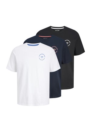 Jack & Jones, SIMON KURZARM 3ER PACK - Print T-shirt - weiß