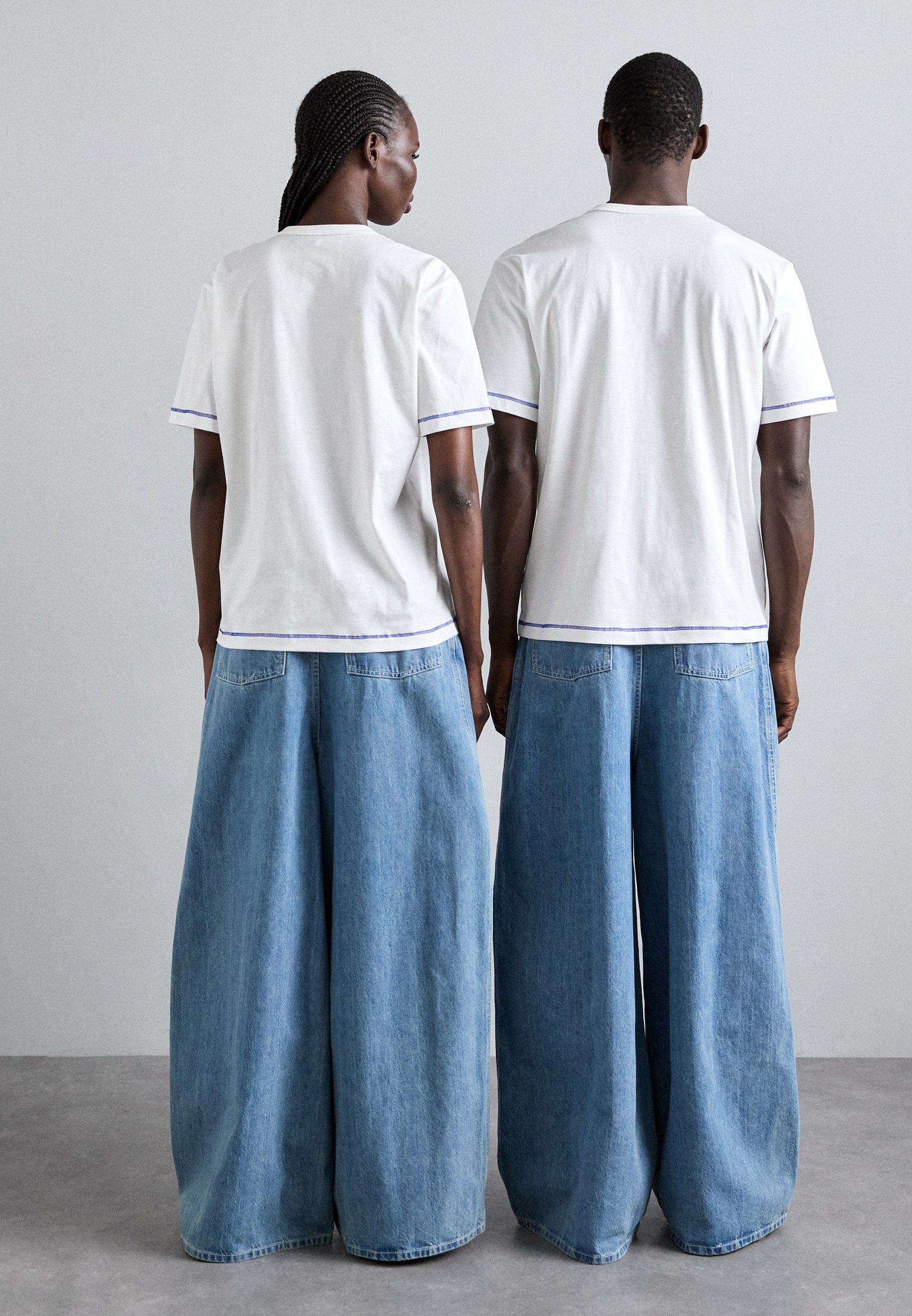 Sunnei EXTRA OVER PANTS UNISEX - Relaxed fit jeans - light washed