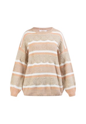 usha, Strickpullover - beige mehrfarbig