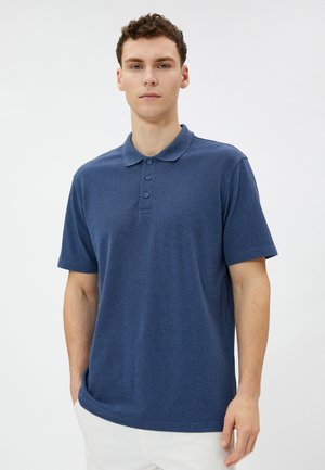 SHORT SLEEVE BUTTON DETAIL - Poloshirt - blue