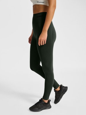 Hummel TIF SEAMLESS HIGH WAIST  - Tights - climbing ivy