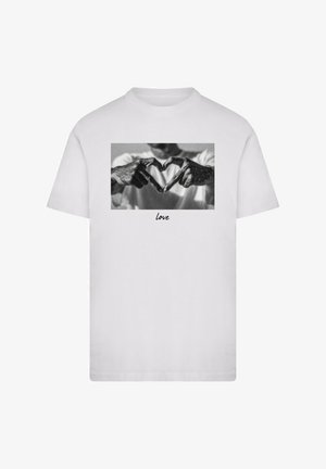 Mister Tee, HEART SIGN - T-shirt imprimé - white