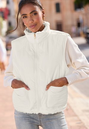 LASCANA, LASCANA WENDEWESTE - Waistcoat - creme