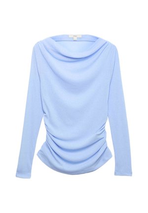 Marks & Spencer, COWL NECK DRAPED LONG SLEEVE TOP. - Langærmet T-shirt - faded blue
