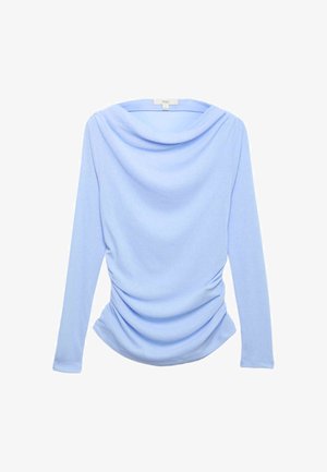 Marks & Spencer, COWL NECK DRAPED LONG SLEEVE TOP. - Langarmshirt - faded blue