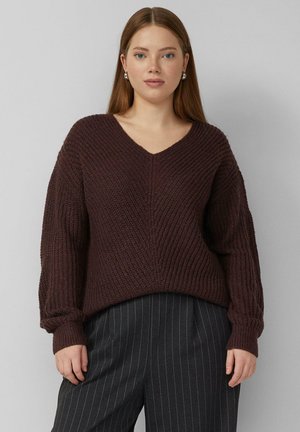PULLOVER - Maglione - bordeaux