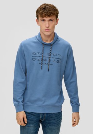 s.Oliver MIT LOGO-PRINT - Sweatshirt - blau