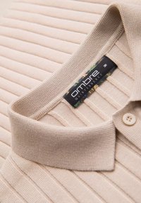 SLIM FIT POSS - Poloshirt - beige