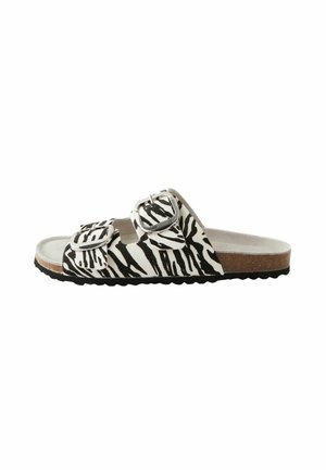 DOUBLE STRAP - Slip-on sandaler - zebra