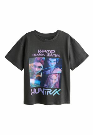 REGULAR FIT - KPOP DEMON HUNTERS - Nyomott mintás póló - charcoal grey