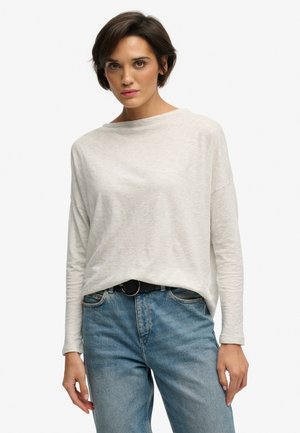 STUDIOS BOAT NECK SLUB   - Langærmet T-shirt - starlight grey marl